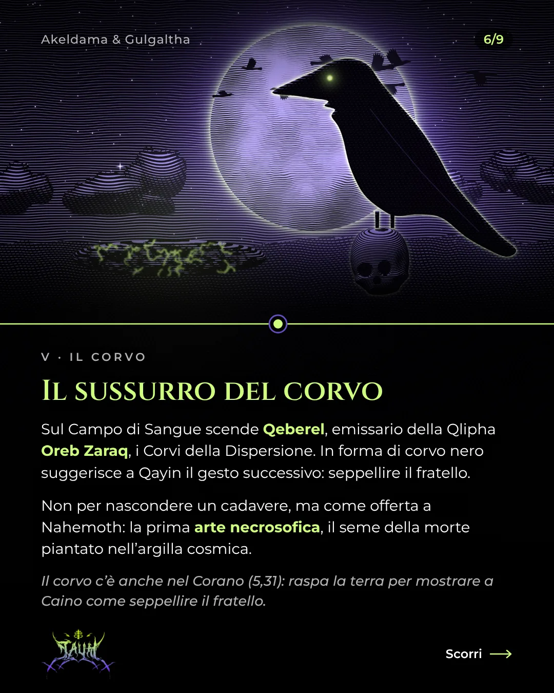 Tavola 6 di 9: Il sussurro del corvo