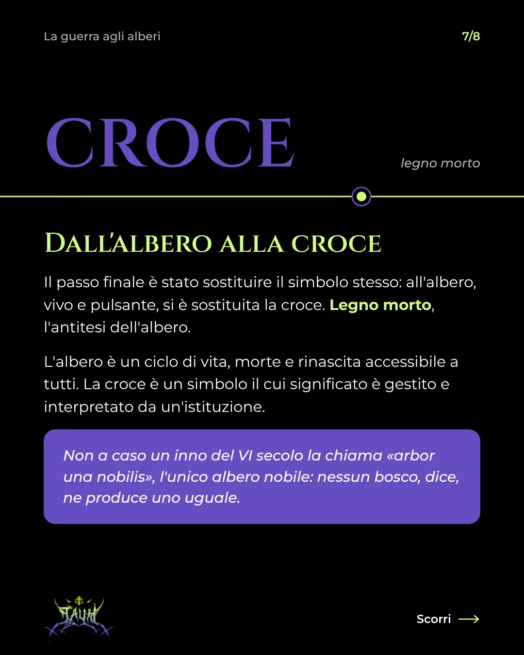 Tavola 7 di 8: Dall'albero alla croce