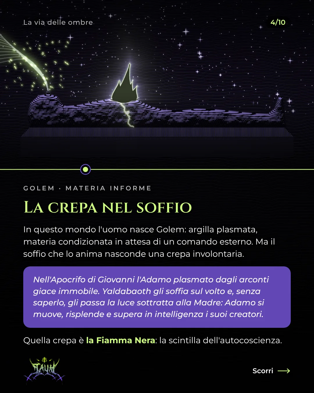Tavola 4 di 10: La crepa nel soffio