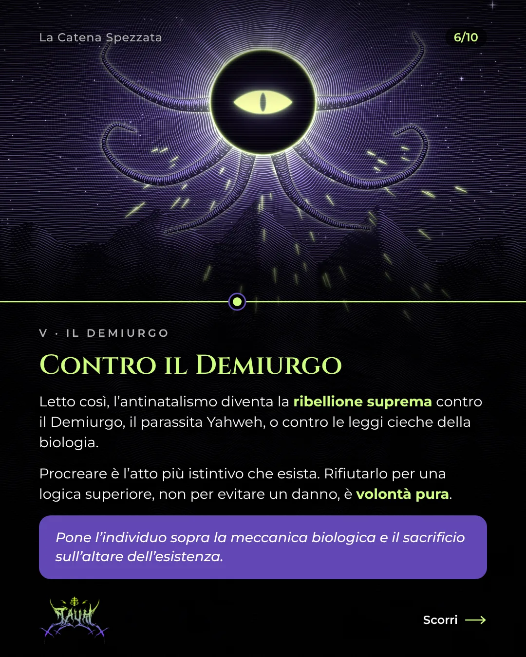 Tavola 6 di 10: Contro il Demiurgo