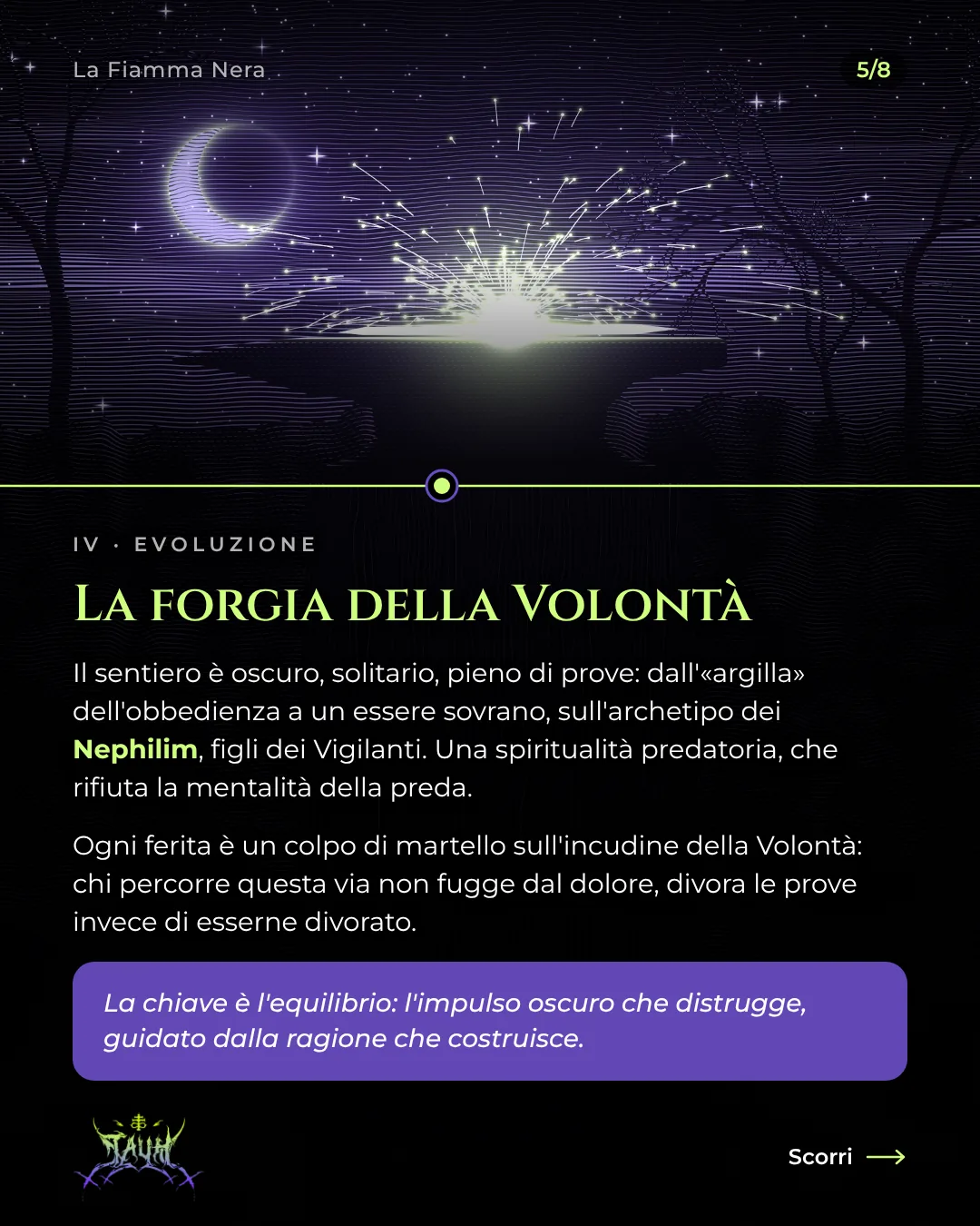 Tavola 5 di 8: La forgia della Volontà