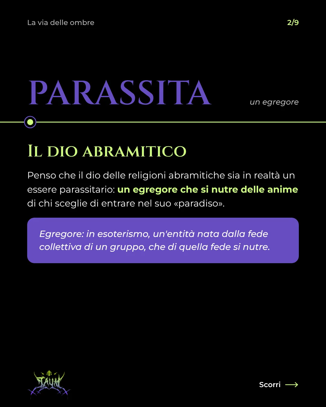 Tavola 2 di 9: Il dio abramitico