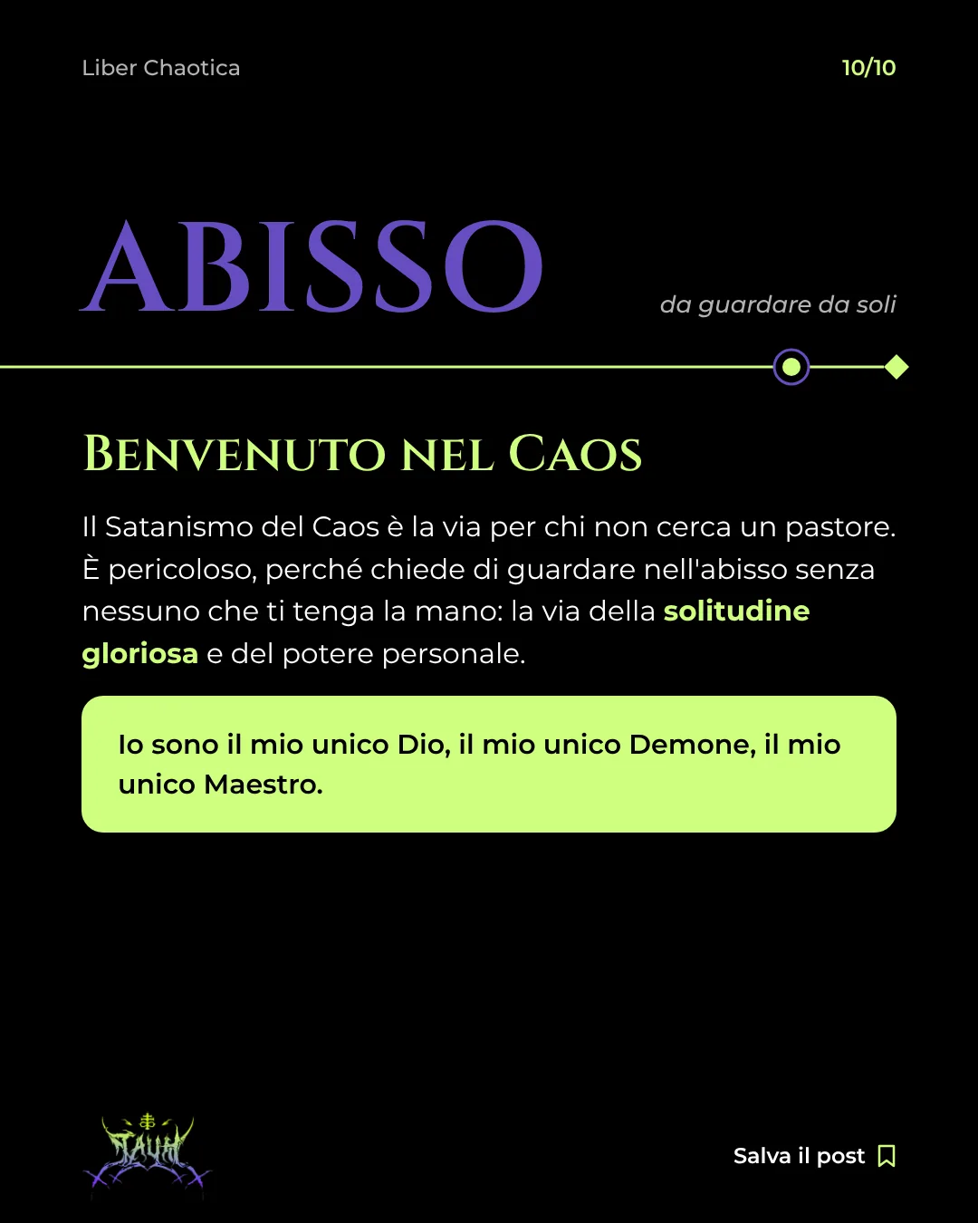 Tavola 10 di 10: Benvenuto nel Caos