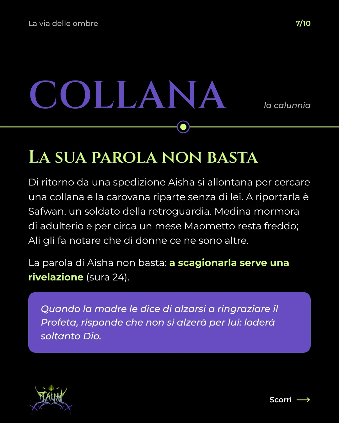 Tavola 7 di 10: La sua parola non basta