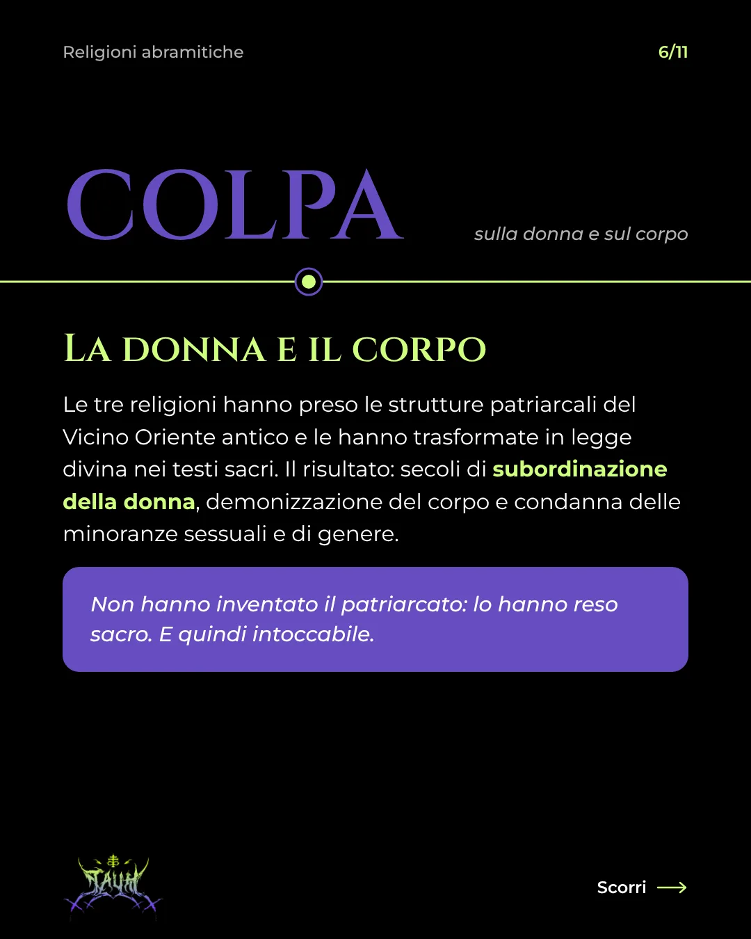 Tavola 6 di 11: La donna e il corpo