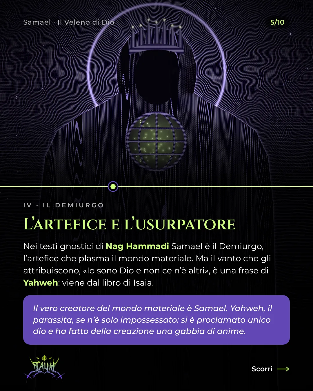 Tavola 5 di 10: Il demiurgo