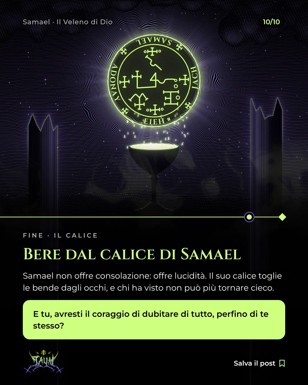 Tavola 10 di 10: Bere dal calice di Samael